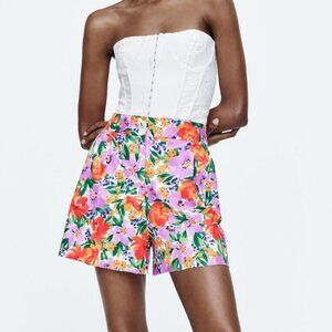Zara Floral Shorts - Brand New!